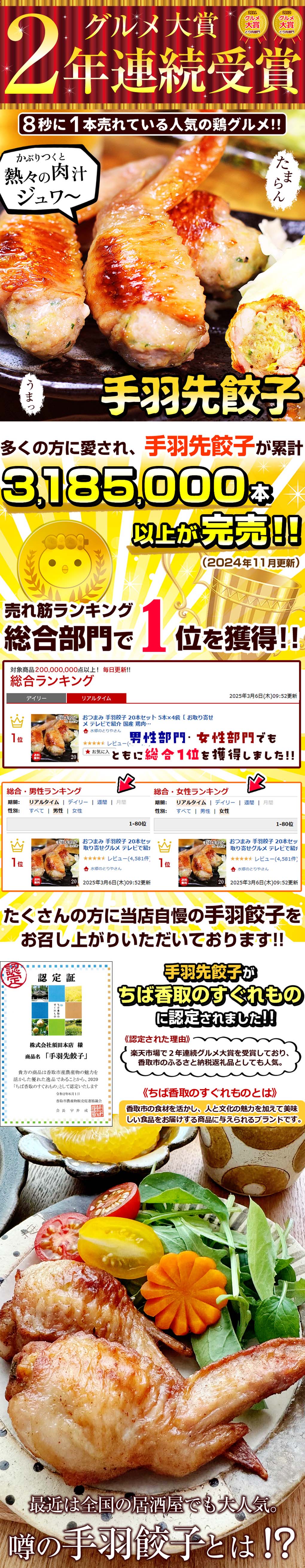 手羽先餃子5本（生）